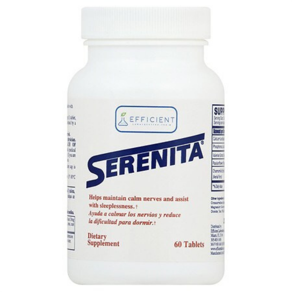 Efficient Serenita Calm Nerves & Assist Sleep Supplements (60 ct) by Farmacias Savia