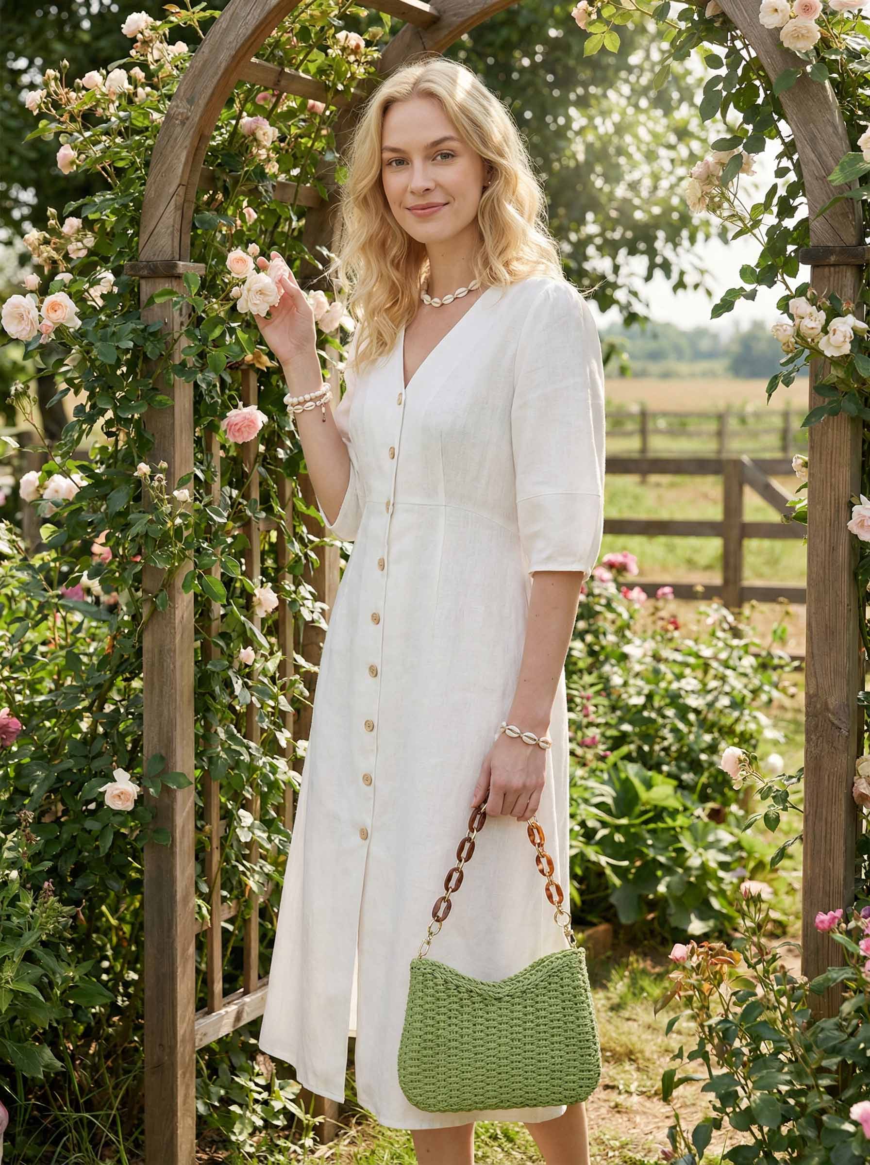 Colorful Woven Straw Shoulder Bag by LINTICO