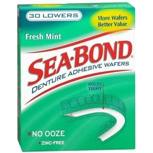 Sea-Bond Denture Adhesive Wafers Lowers Fresh Mint 30 Ct by Pasteur Pharmacy