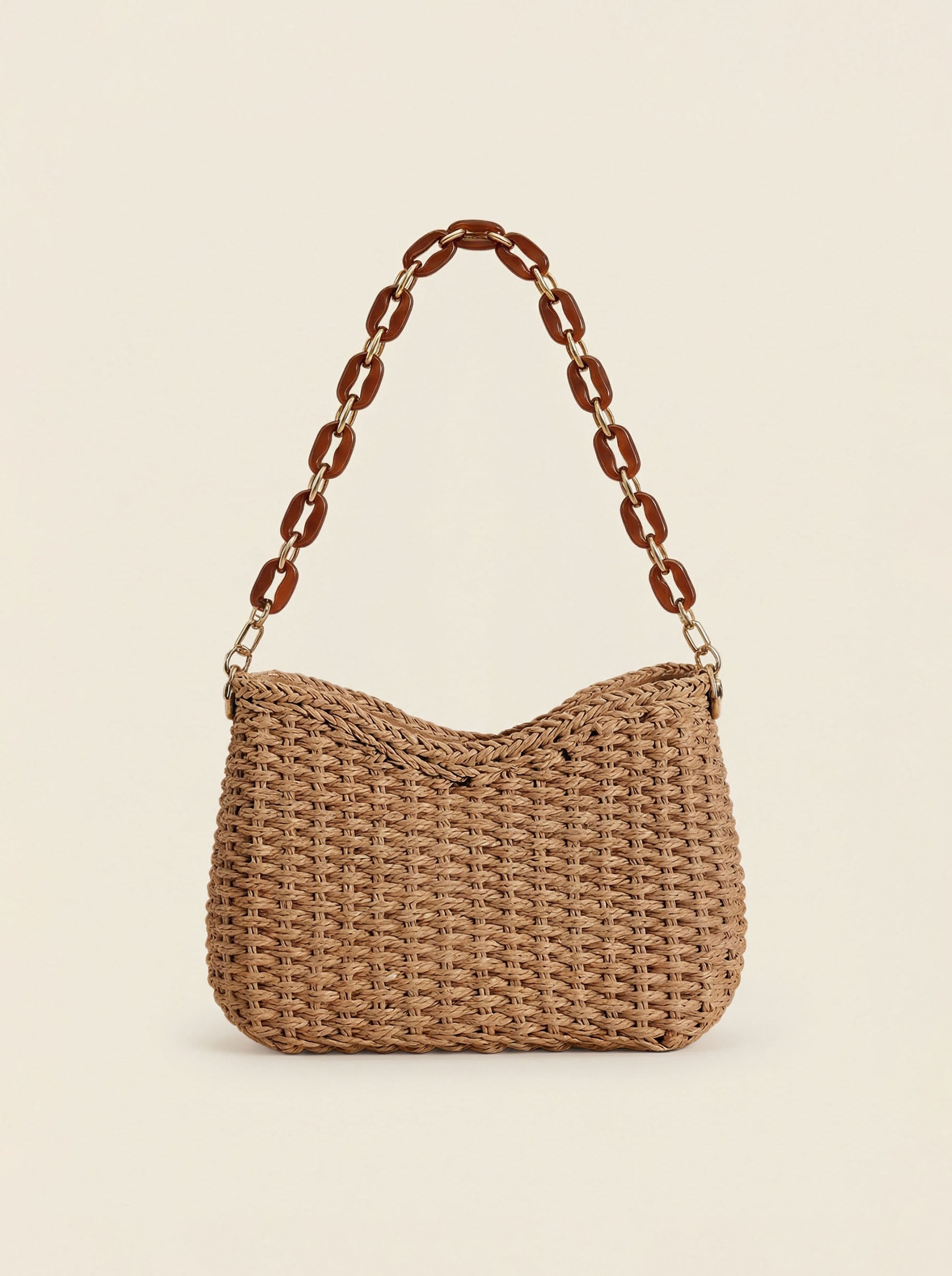 Colorful Woven Straw Shoulder Bag by LINTICO