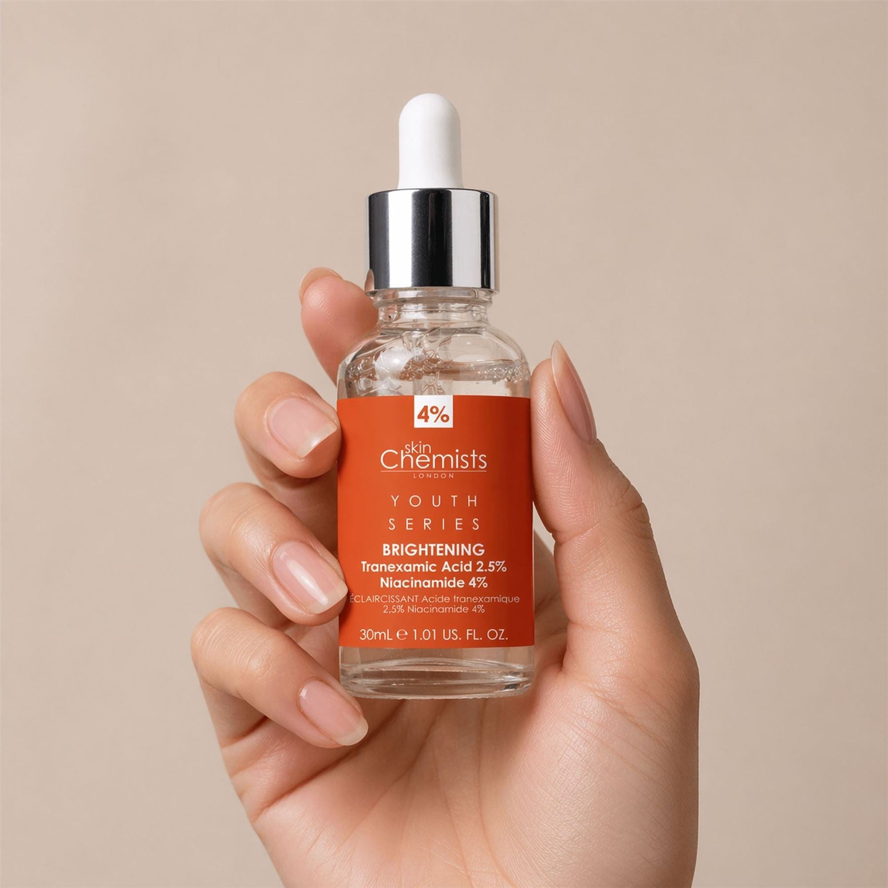 Tranexamic Acid 2.5%, Niacinamide 4% Brightening Facial Serum 30ml by skinChemists US