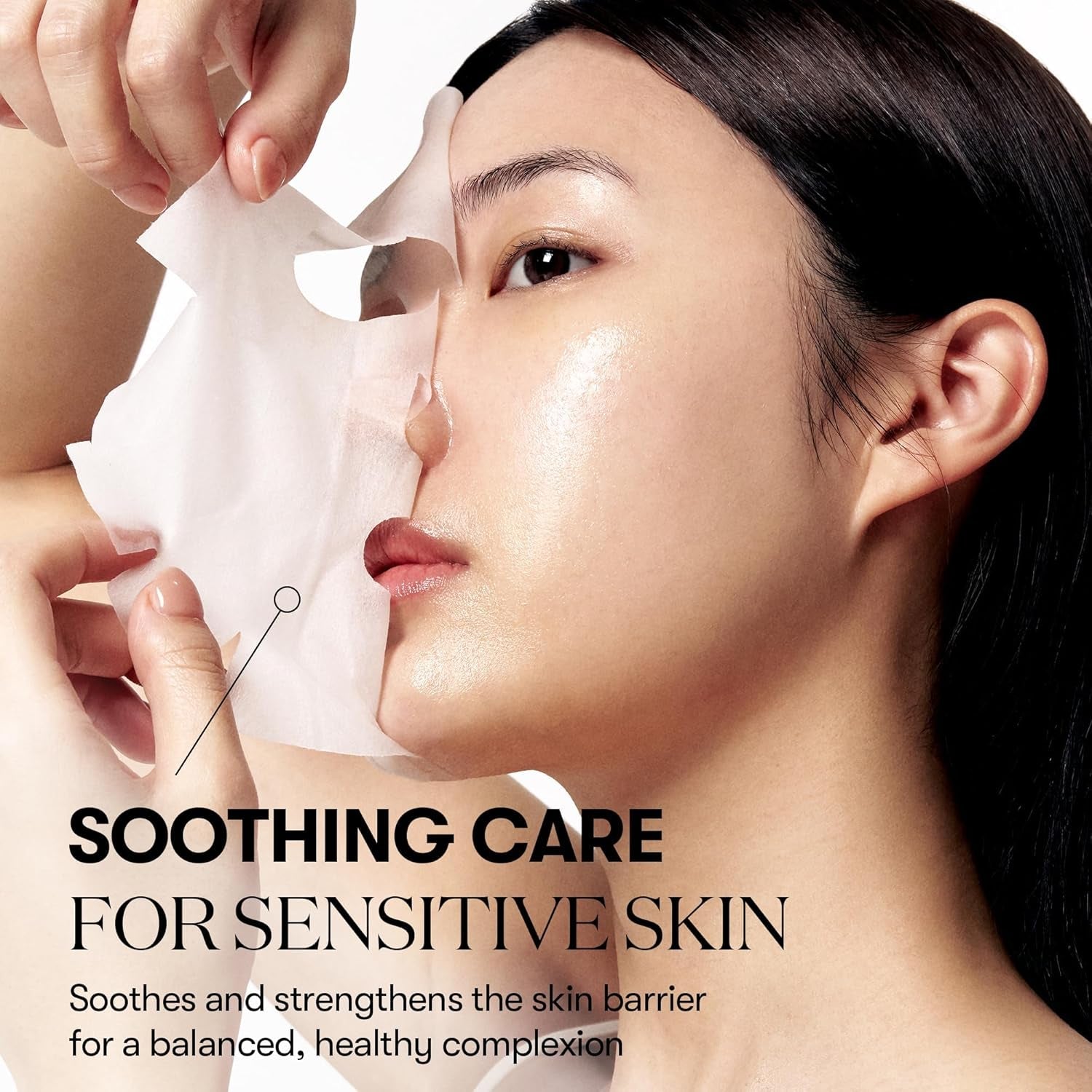 CICA Daily Soothing Mask 30 Sheets, Centella Asiatica & Hyaluronic Acid for Moisturizing & Hydrating, Instant Calm & Glow, Skin Softening Facial Mask, Korean Face Mask by Korean Skin Care