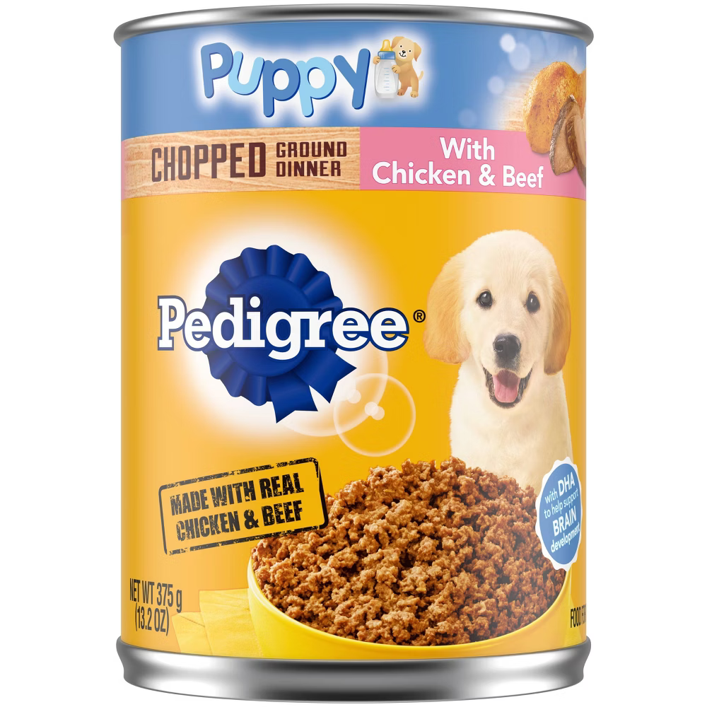 Pedigree Puppy Chopped Ground Dinner with Chicken & Beef Wet Dog Food (13.2oz) by Farmacias Savia