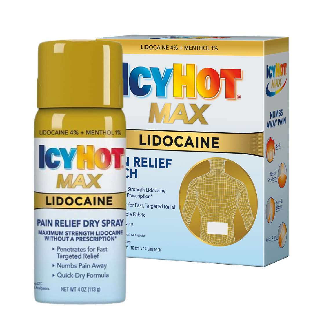 Icy Hot Max Lidocaine Pain Relief Dry Spray (4oz) by Farmacias Savia