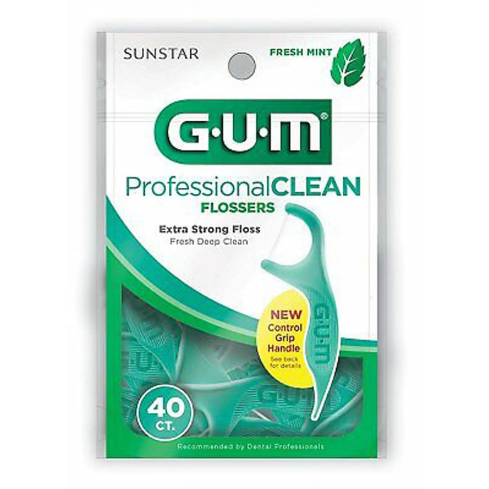 GUM Professional Clean Mint Flossers (40 ct) by Farmacias Savia