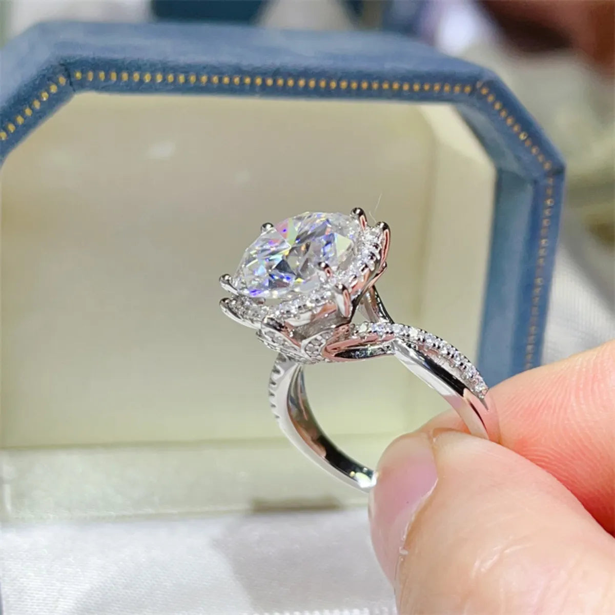 5 Carat Round Cut Sparkala™ Engagement Ring by Sparkala