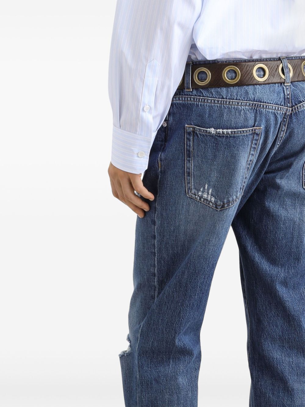 Dolce & Gabbana Men Classic Cotton Jeans With Tag With Abrasions by Luosophy