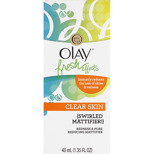 Olay Fresh Effects Clear Skin Swirled Mattifier! Redness & Pore Reducing Mattifier 1.35 Fl. Oz. Box by Pasteur Pharmacy