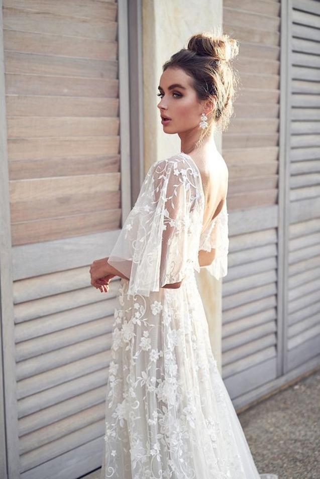 Women Fall Dress Sexy Lace V neck Backless Dress by Ragazza