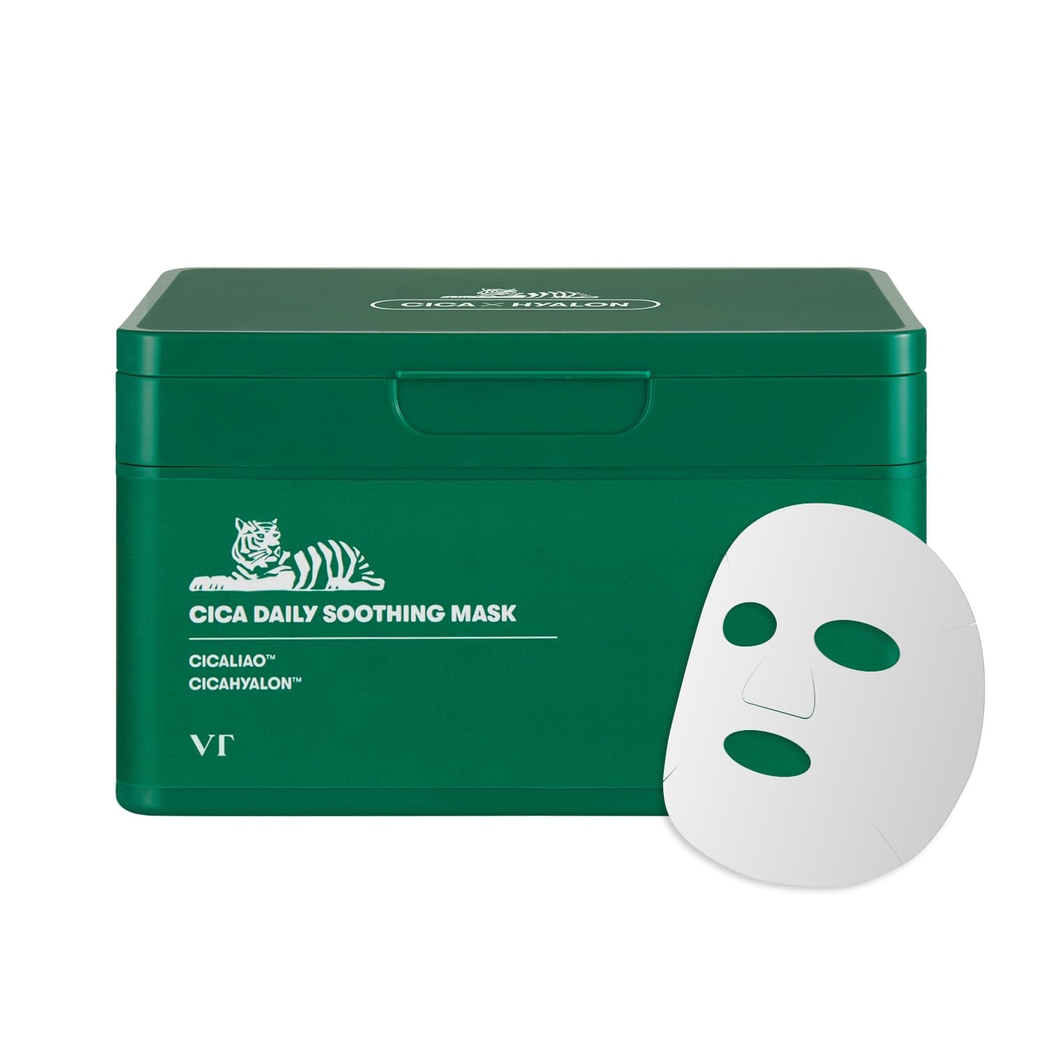 CICA Daily Soothing Mask 30 Sheets, Centella Asiatica & Hyaluronic Acid for Moisturizing & Hydrating, Instant Calm & Glow, Skin Softening Facial Mask, Korean Face Mask by Korean Skin Care