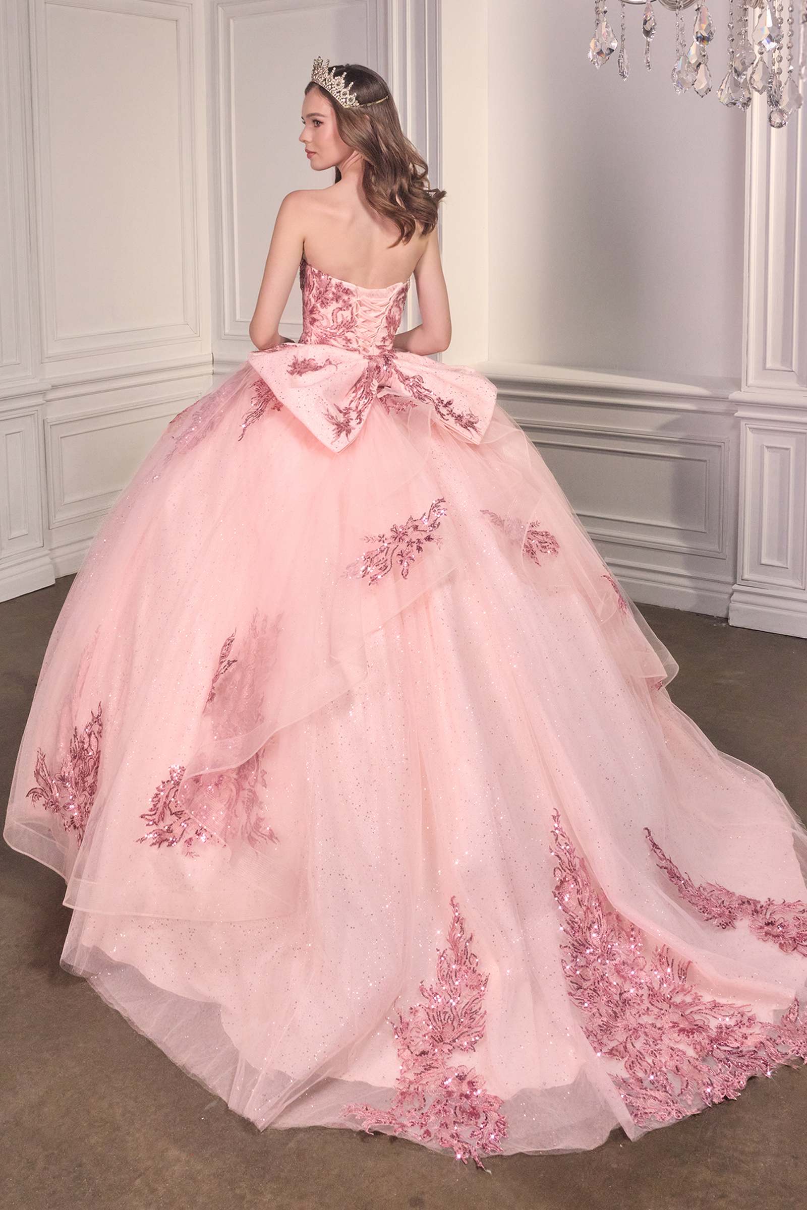 Ladivine 15715 Strapless Quinceanera Poofy A-Line Sweet 16 Gown by DiscountDressShop
