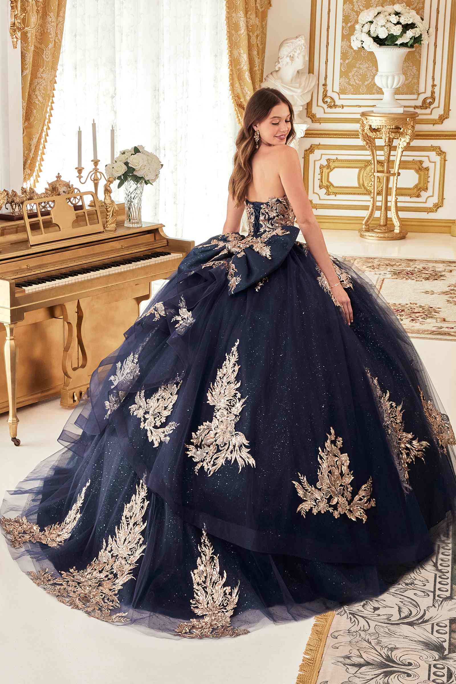 Ladivine 15715 Strapless Quinceanera Poofy A-Line Sweet 16 Gown by DiscountDressShop