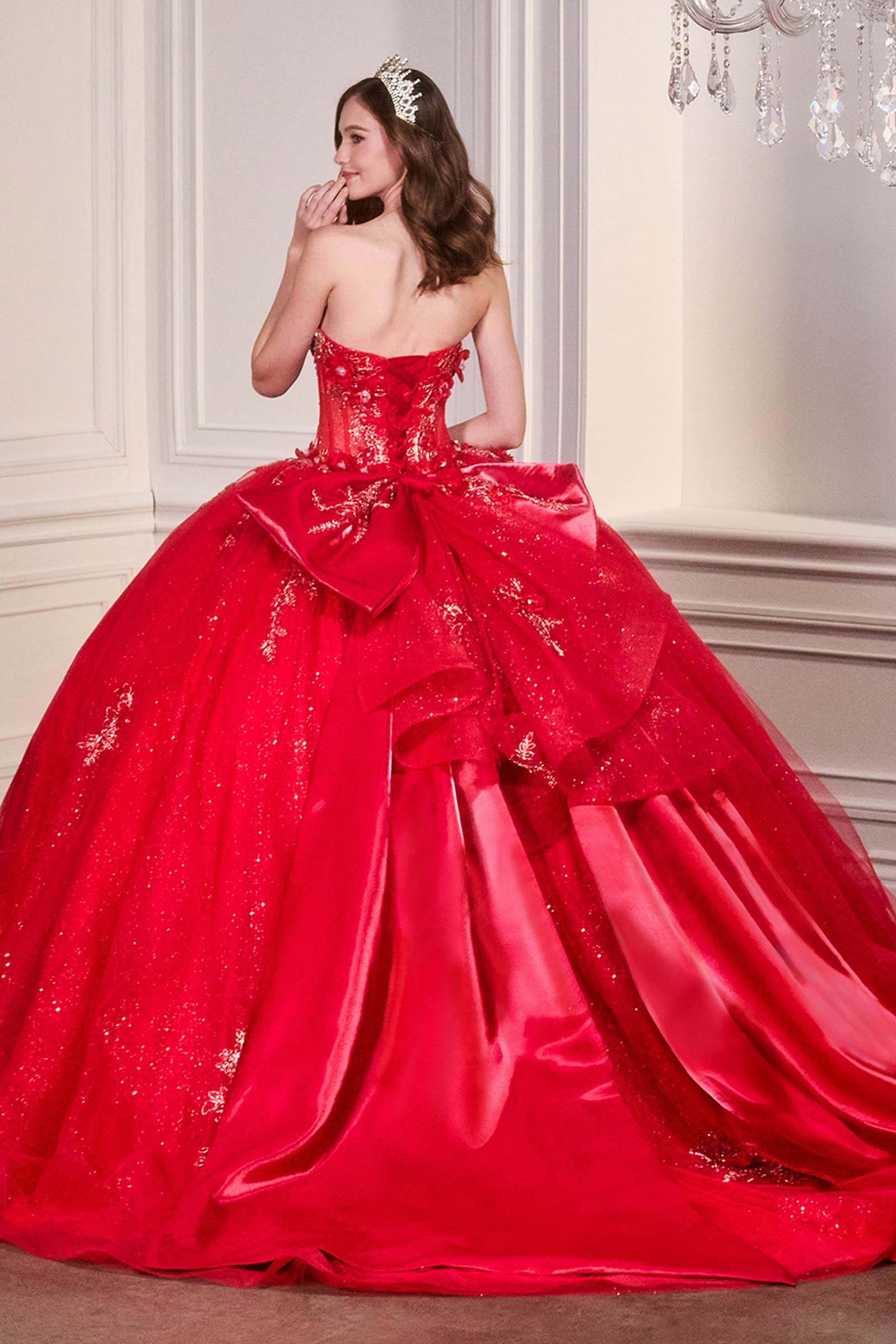 Ladivine 15726 Strapless Sweetheart Quinceanera Ball Gown by DiscountDressShop