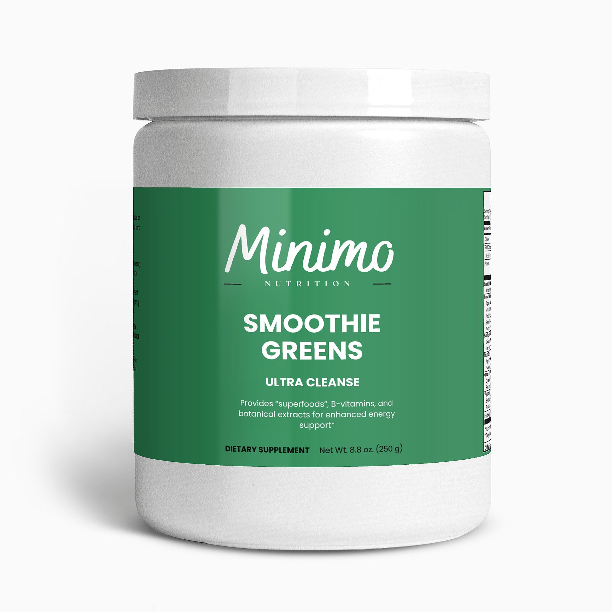 Ultra Cleanse Smoothie Greens, 8.8 oz by Minimo Nutrition