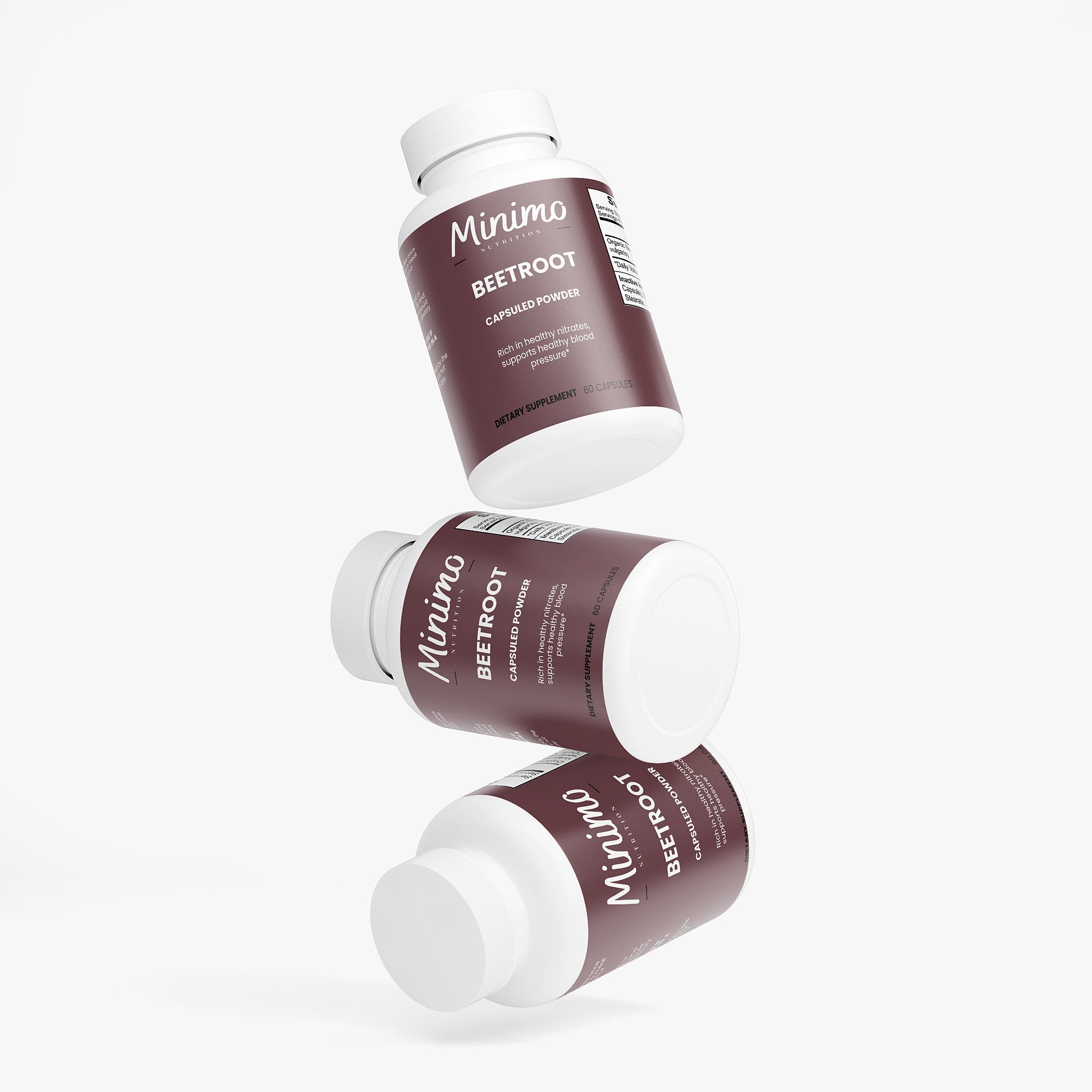 Organic Beetroot Capsuled Powder, 60 ct. by Minimo Nutrition