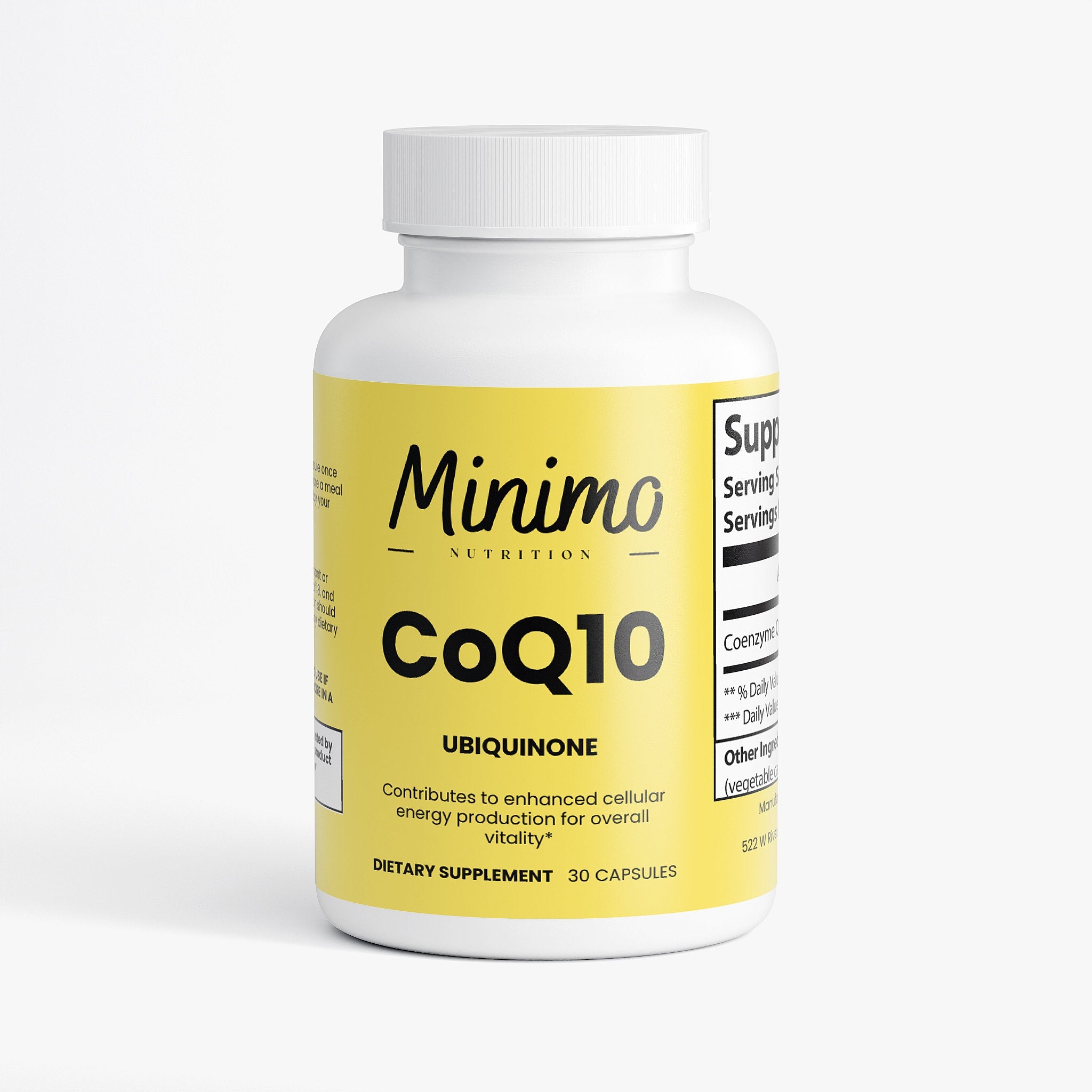 CoQ10 Ubiquinone, 30 ct. by Minimo Nutrition