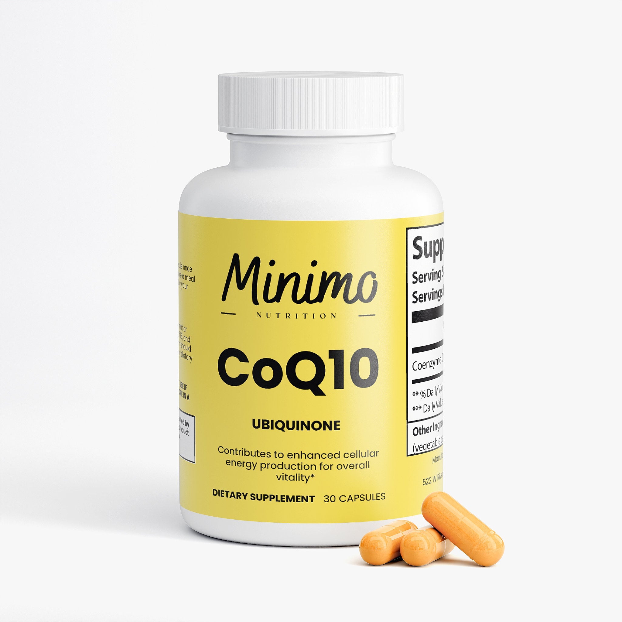 CoQ10 Ubiquinone, 30 ct. by Minimo Nutrition