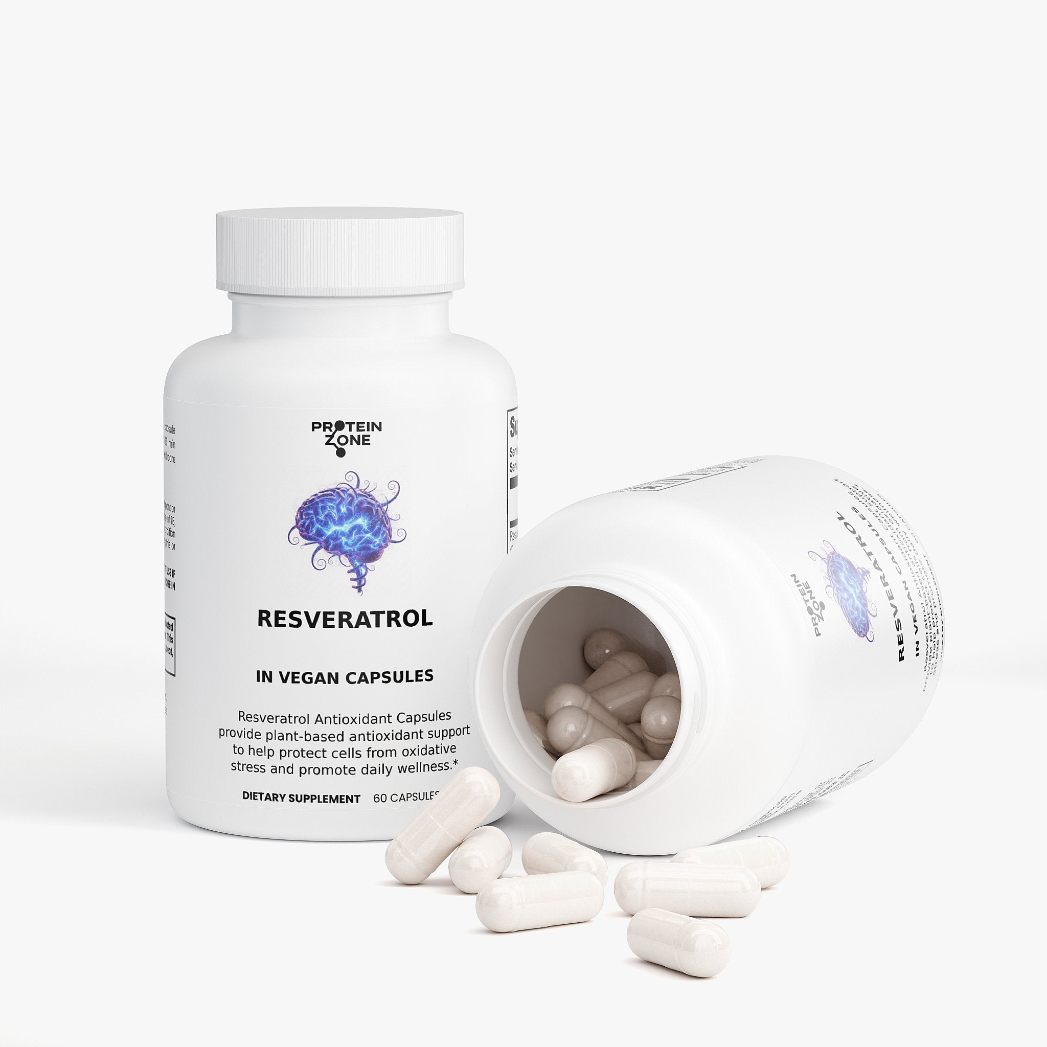 Resveratrol 600mg - Cellular Health & Antioxidant Capsules by Protein Zone