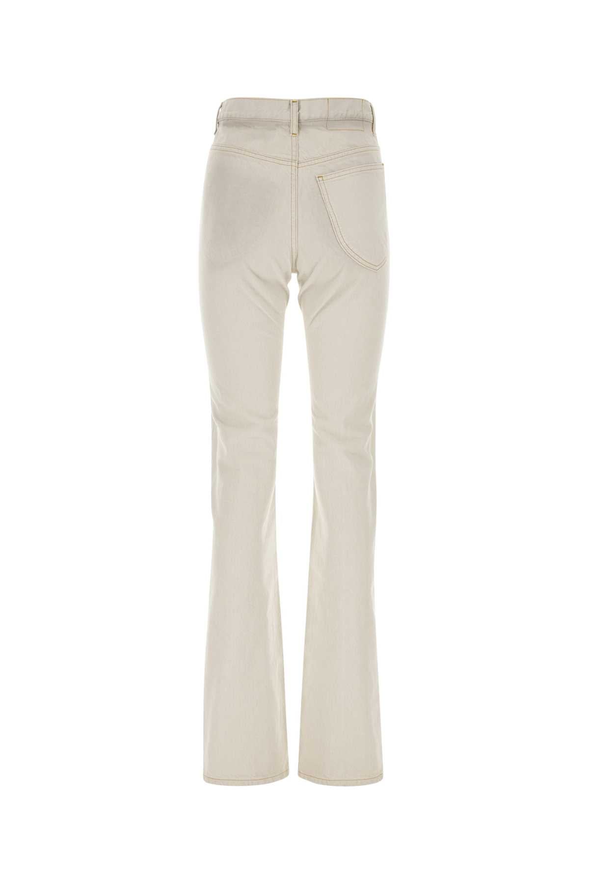Maison Margiela Women Chalk Denim Jeans by Luosophy