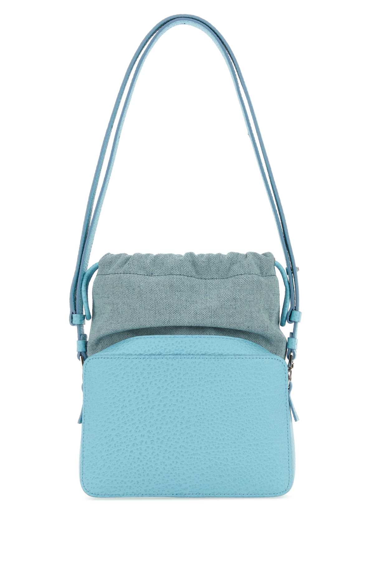 Maison Margiela Women Light Blue Leather And Fabric 5Ac Bucket Bag by Luosophy