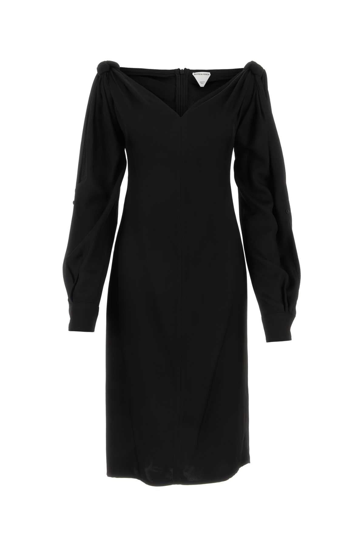Bottega Veneta Women Black Viscose Dress by Luosophy