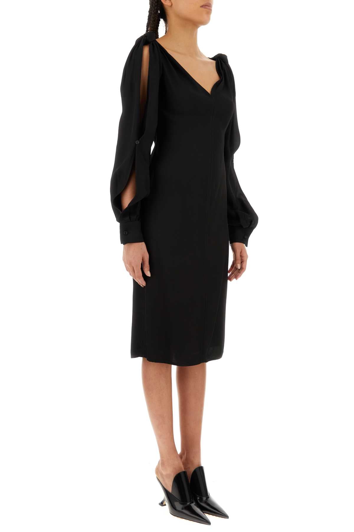Bottega Veneta Women Black Viscose Dress by Luosophy