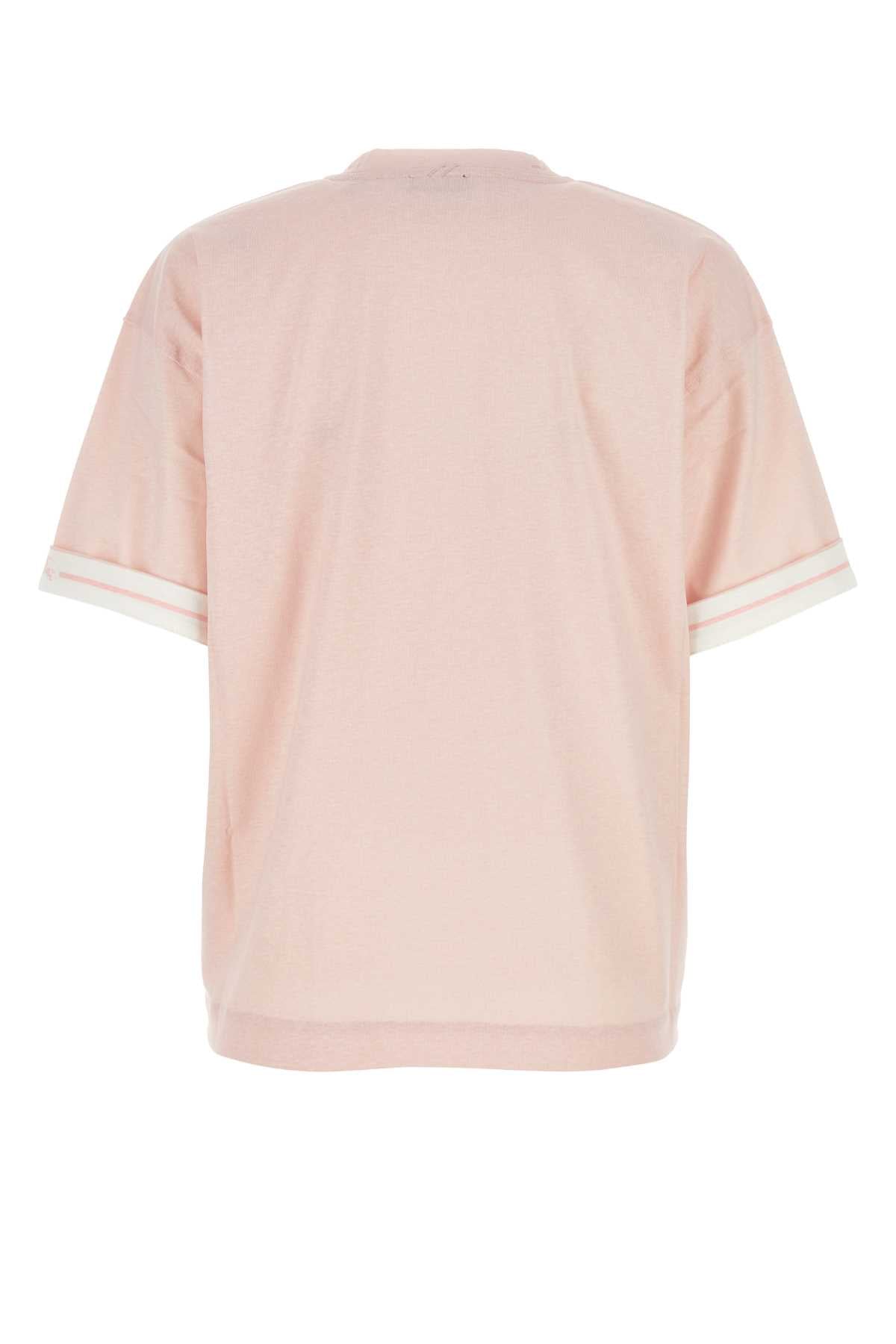 Burberry Women Pink Cotton Oversize T-Shirt by Luosophy