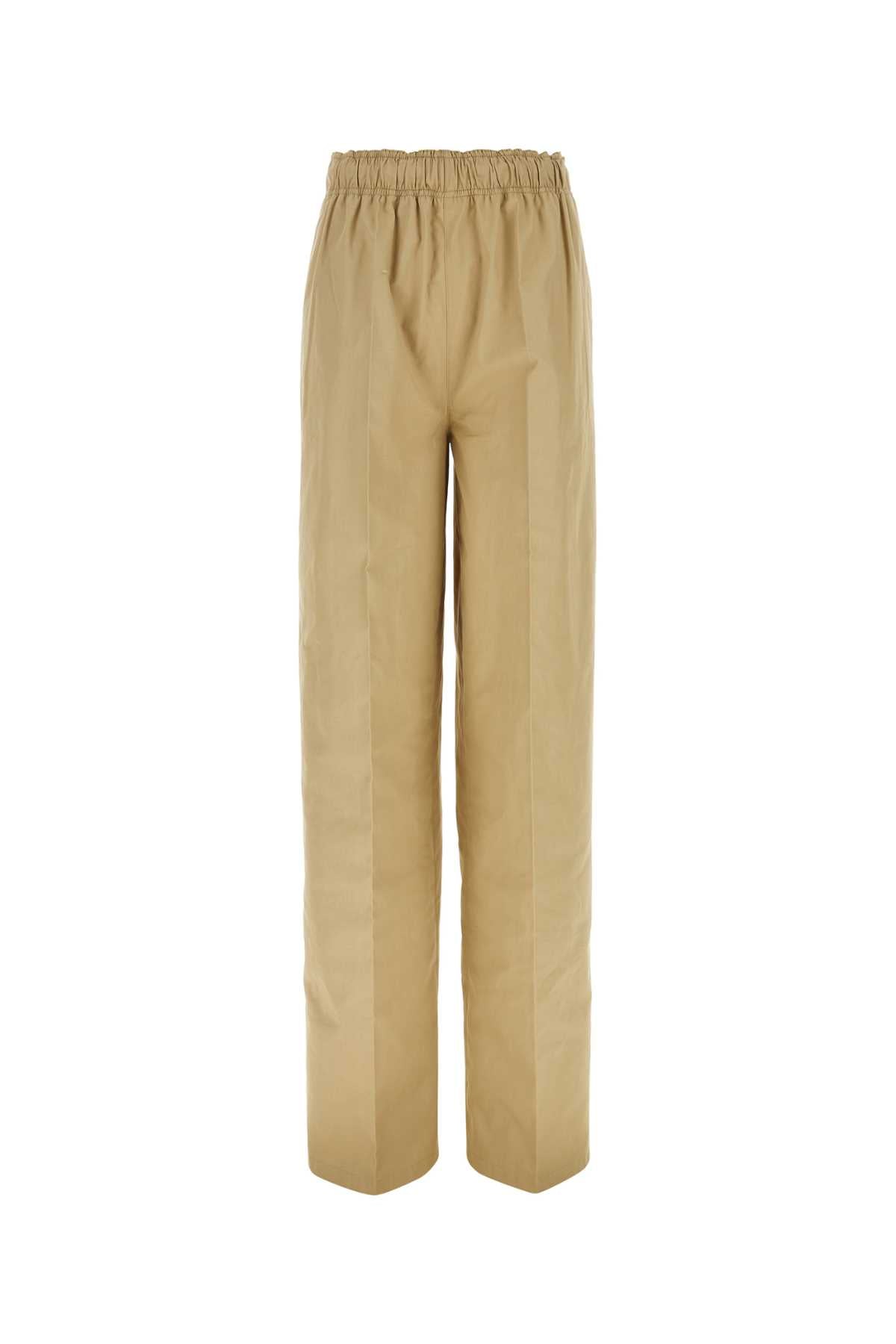 Prada Women Beige Cotton Wide-Leg Pant by Luosophy