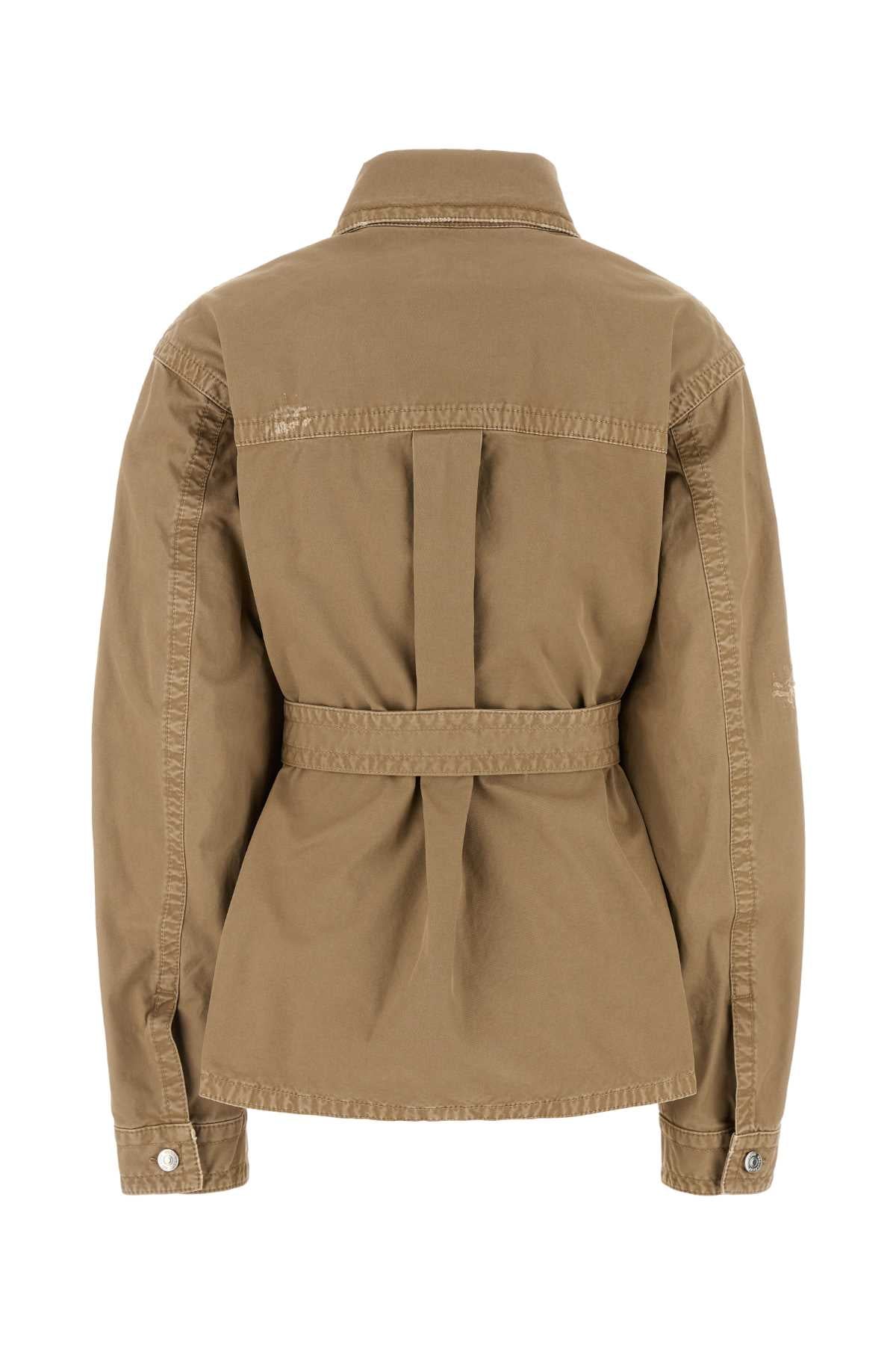 Dsquared Women Beige Cotton Jacket by Luosophy