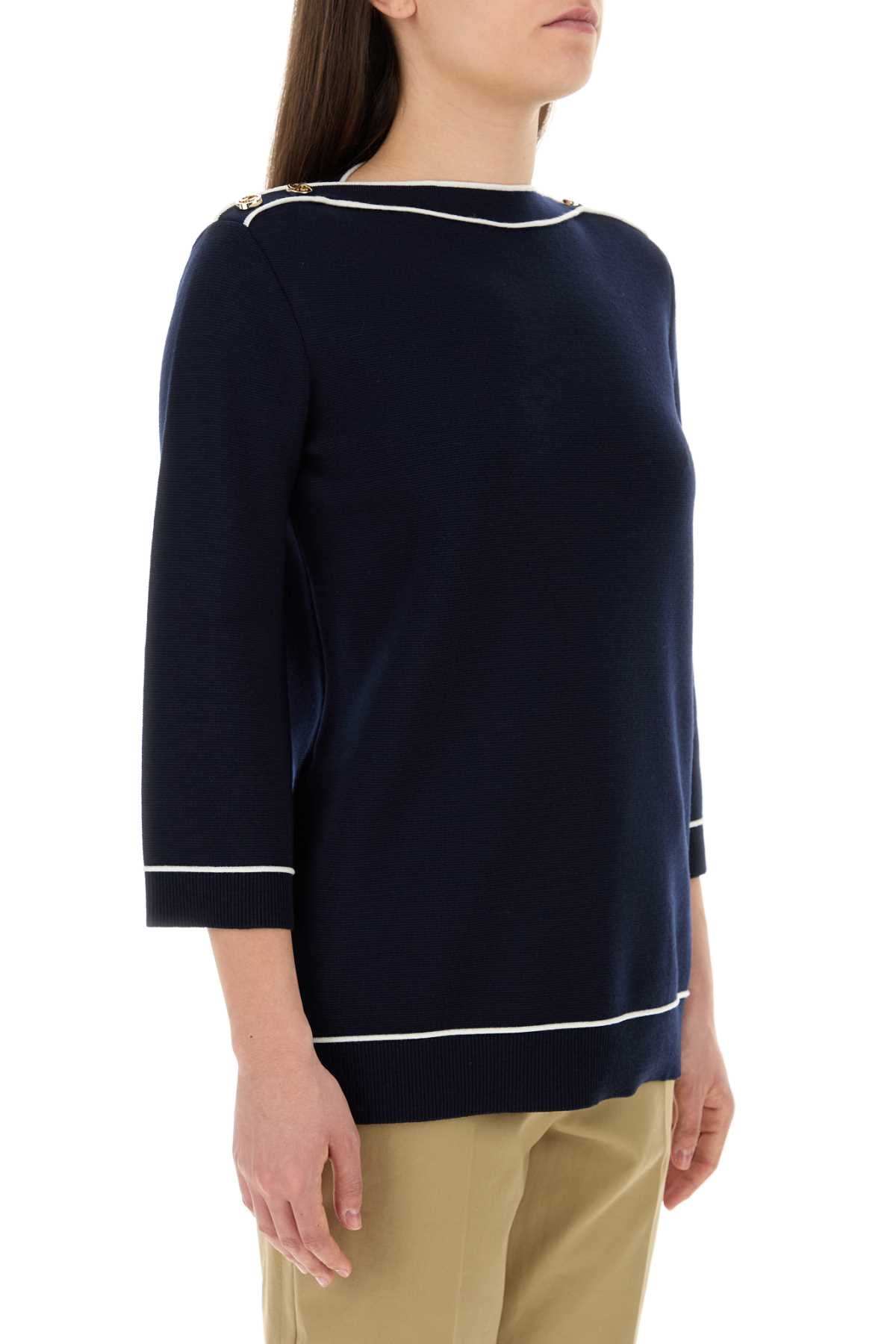 Gucci Women Navy Blue Wool Oversize Sweater by Luosophy