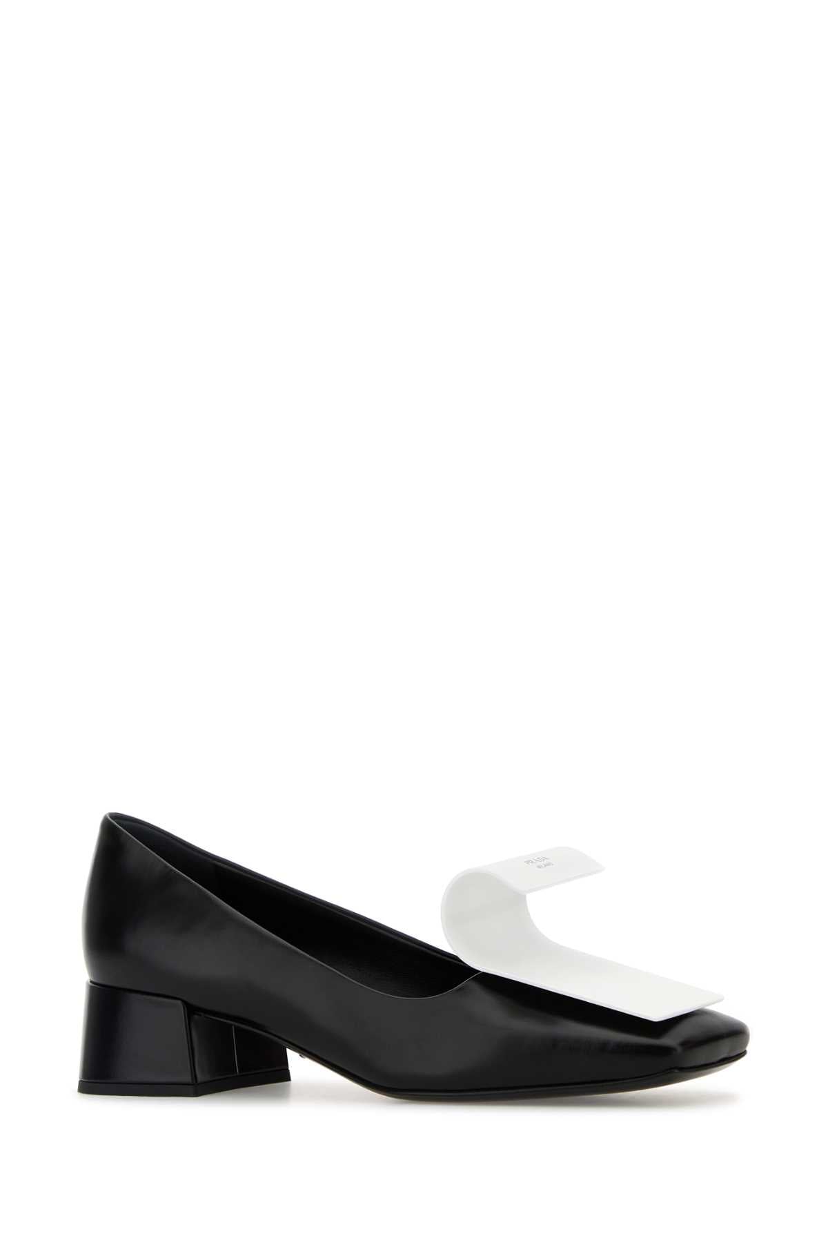 Prada Women Two-Tone Leather Pumps by Luosophy