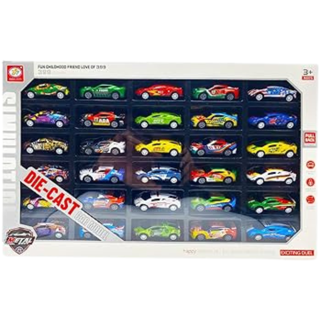 30-Piece Die-Cast Car Set (Pull Back Vehicles) by Farmacias Savia