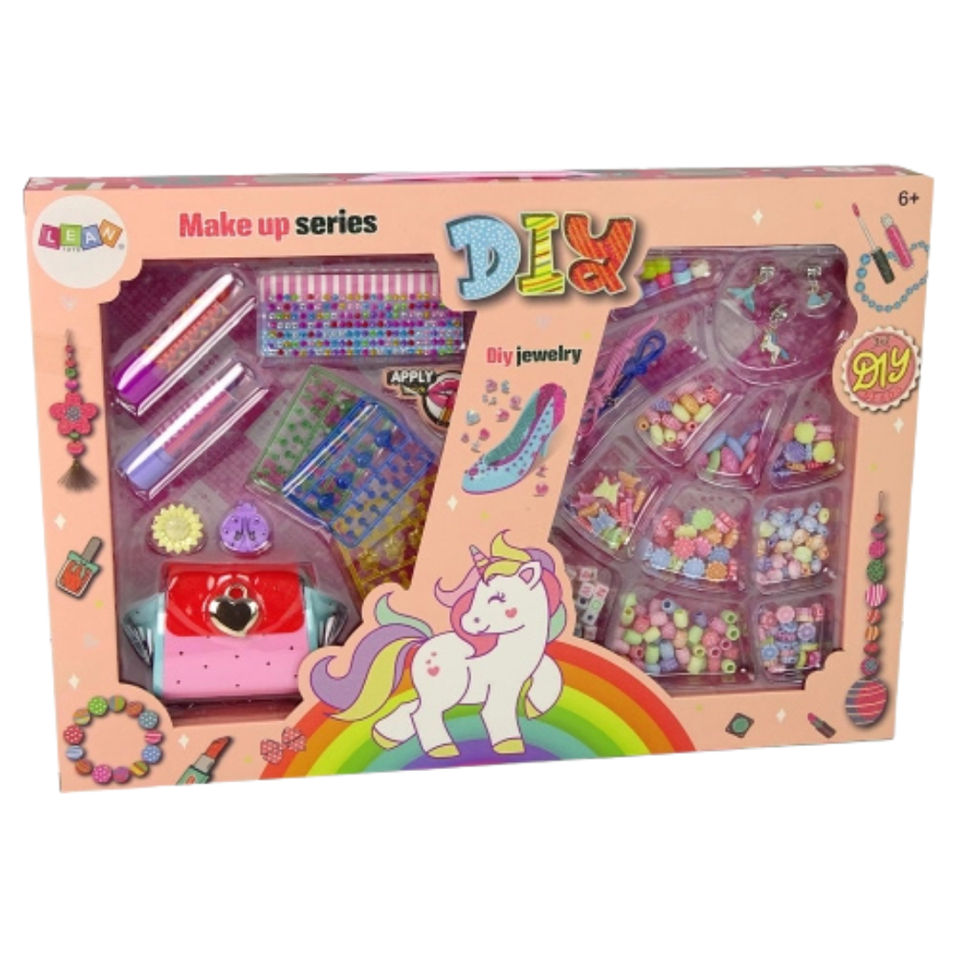 Lean Toys DIY Jewelry Making Kit Make Up Series (Unicorn Box) by Farmacias Savia
