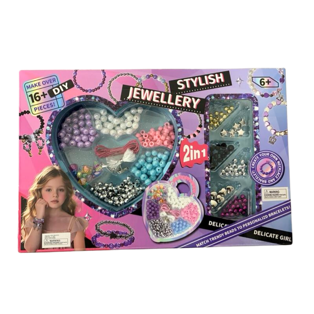 Stylish Jewellery 2-in-1 DIY Bead Set (Heart Box) by Farmacias Savia