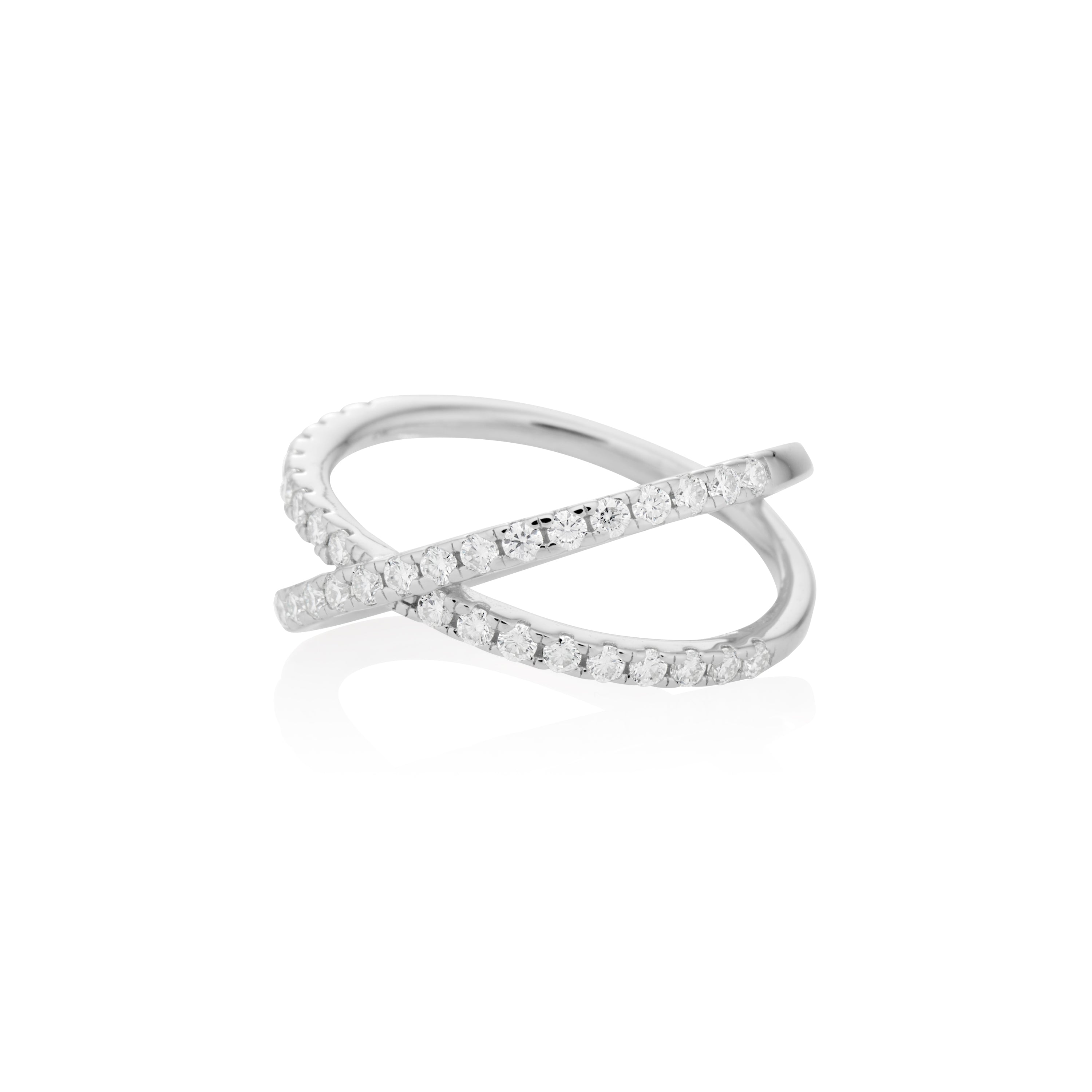 1.5mm Moissanite Infinity Ring in 925 Sterling Silver by Jayco Jewelry