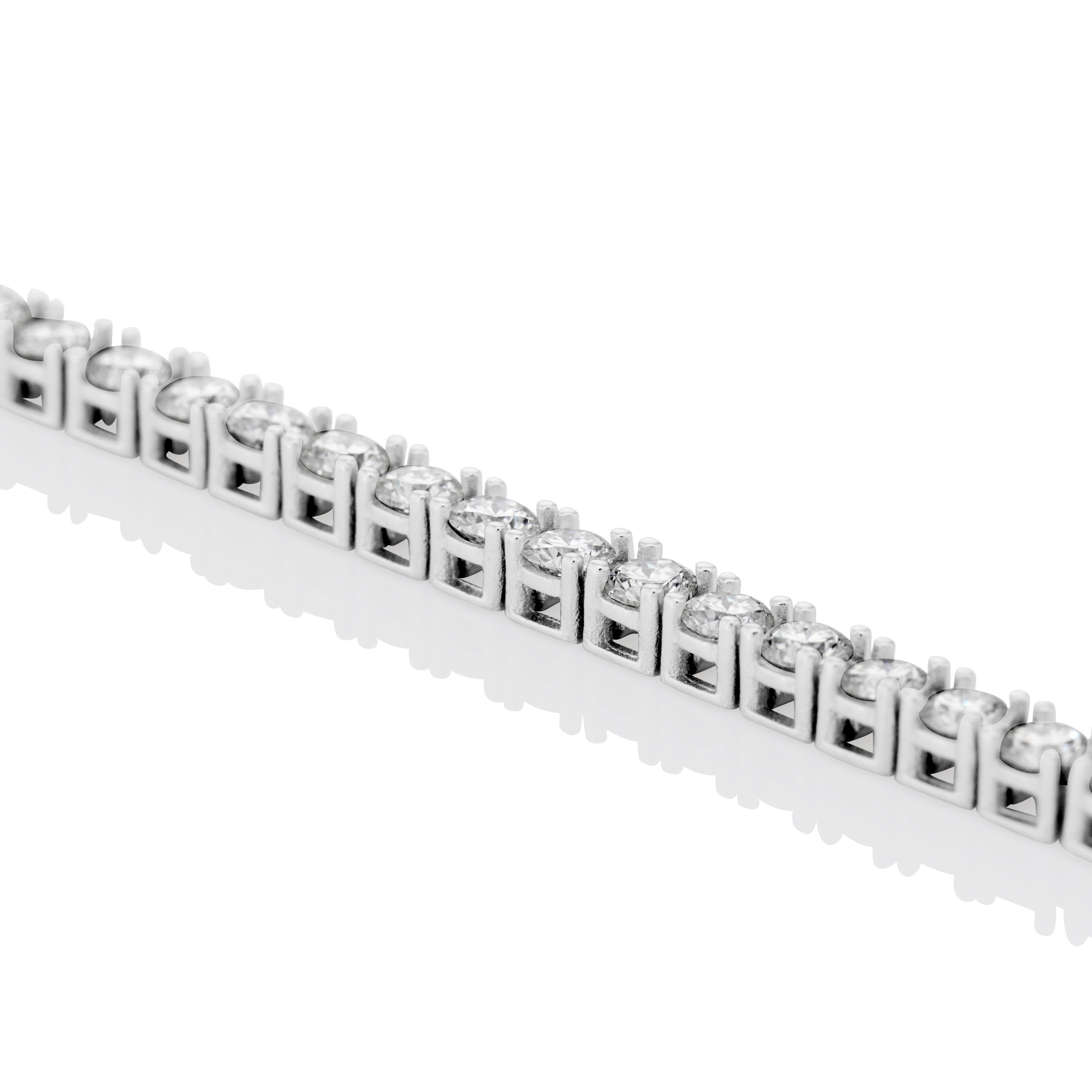 3MM Moissanite Tennis Necklace in Solid 925 Silver by Jayco Jewelry