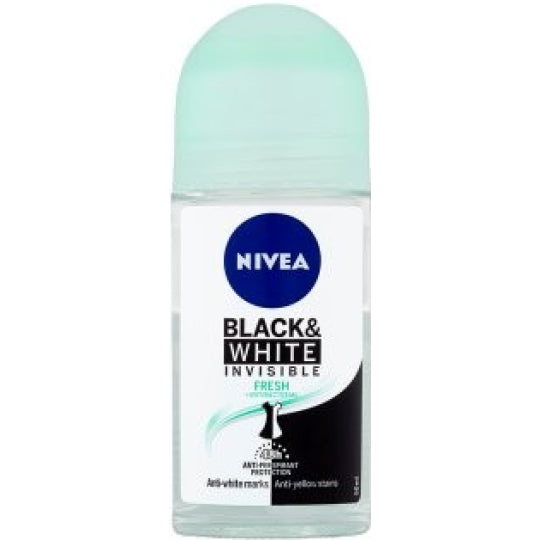 Nivea Black & White Invisible Fresh Ball Antiperspirant 48 H, 50 Ml by Pasteur Pharmacy