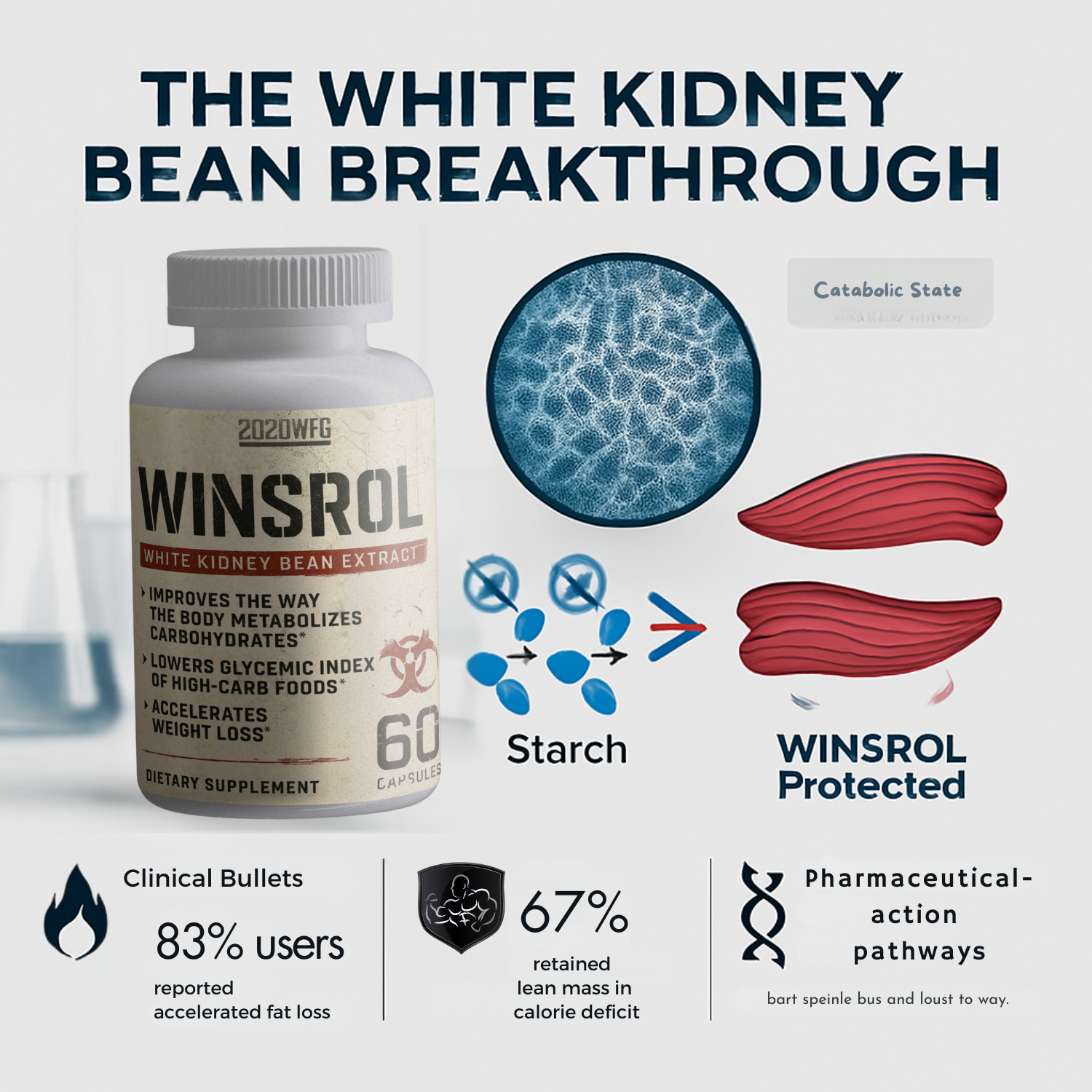 WINSROL: Metabolic Definition Catalyst | 60 Capsules – White Kidney Bean & Natural Actives for Lean Physique Support by 2020WFG