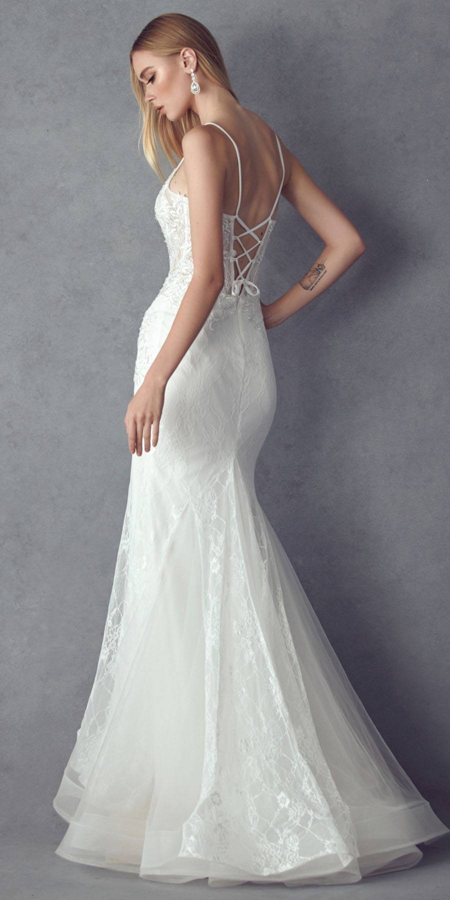 Juliet 250 Embellished Lace Mermaid Dress by DiscountDressShop