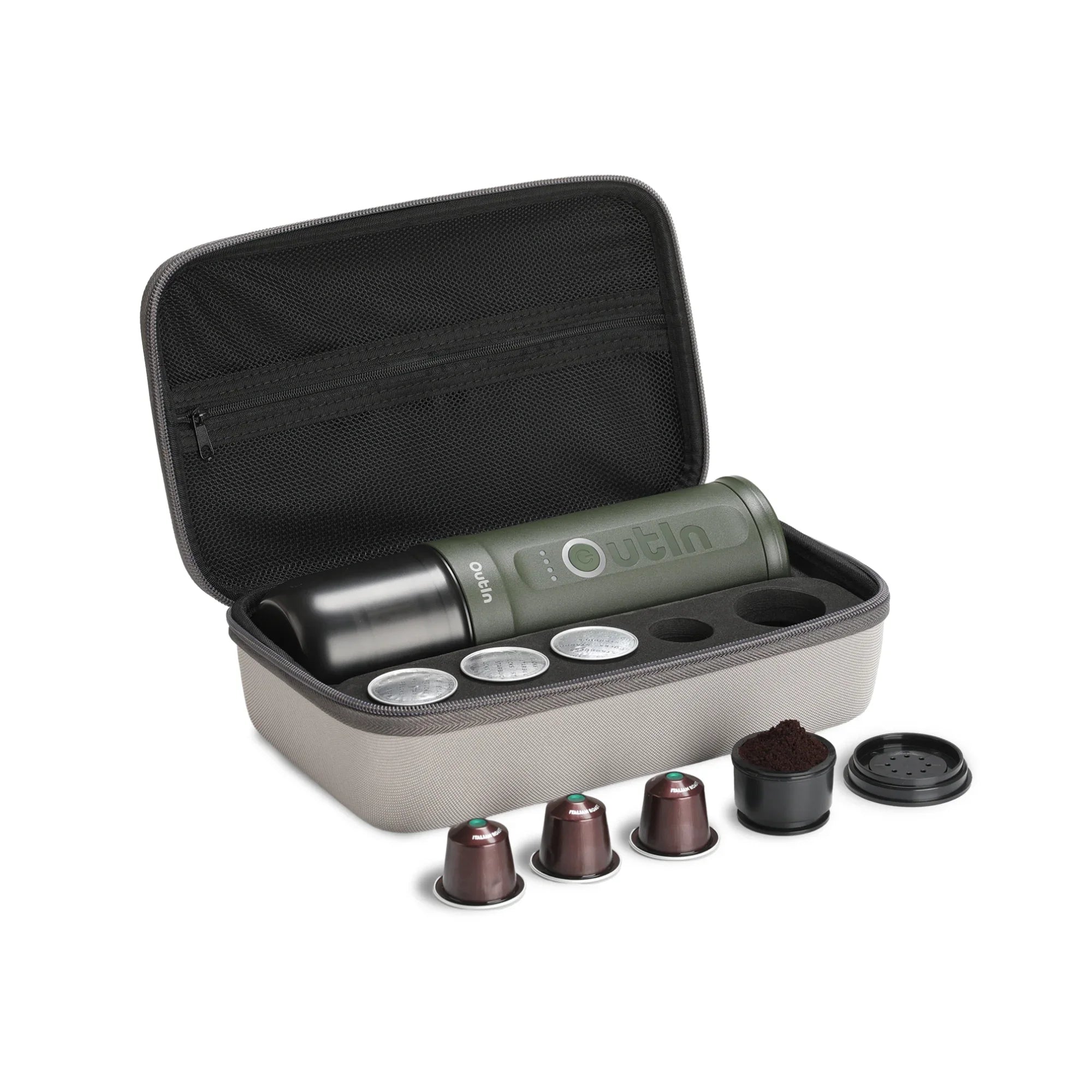 Traveler Espresso Gift Set (Forest Green) by OutIn