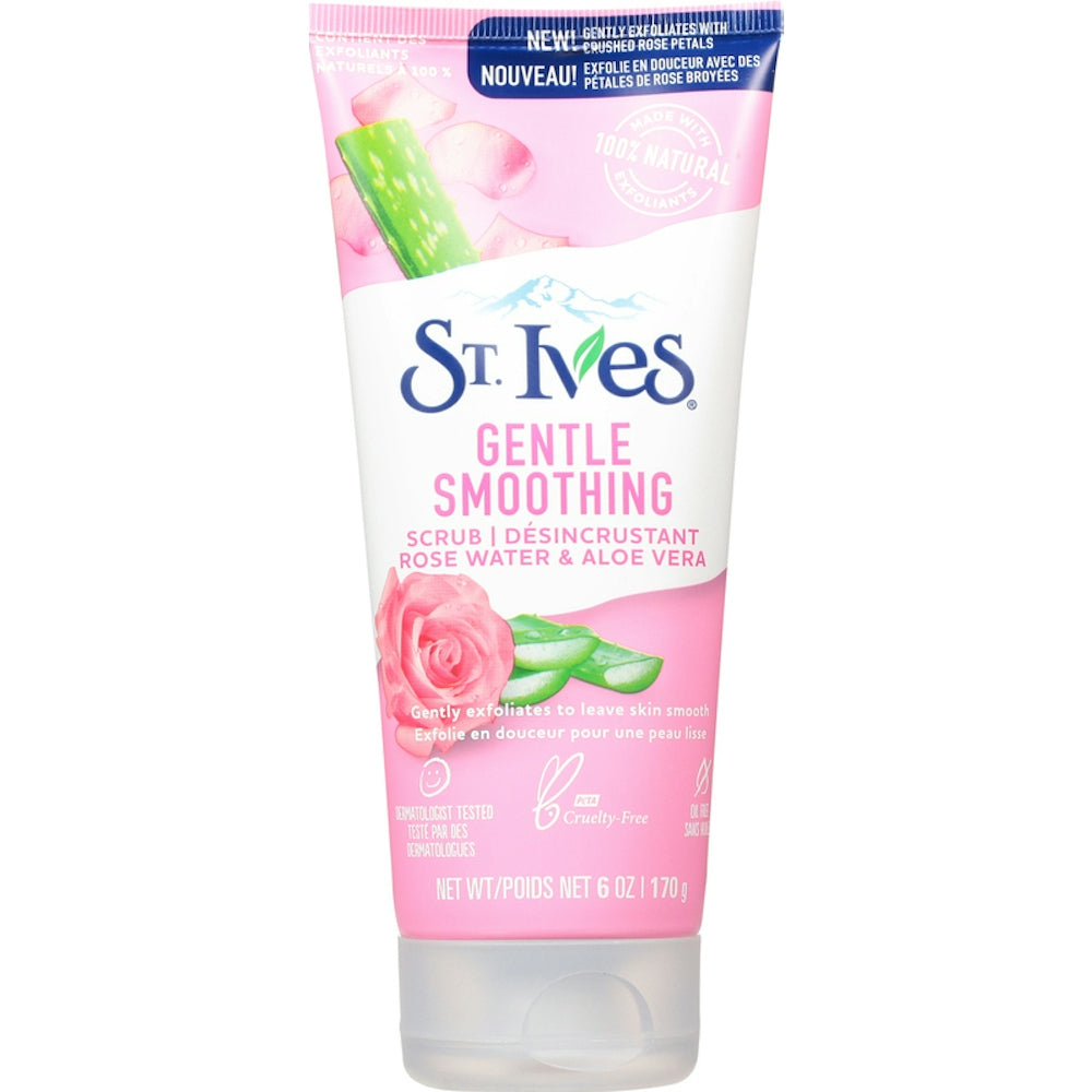 St. Ives Gentle Smoothing Face Scrub Rose Water & Aloe Vera, 6 Oz by Pasteur Pharmacy