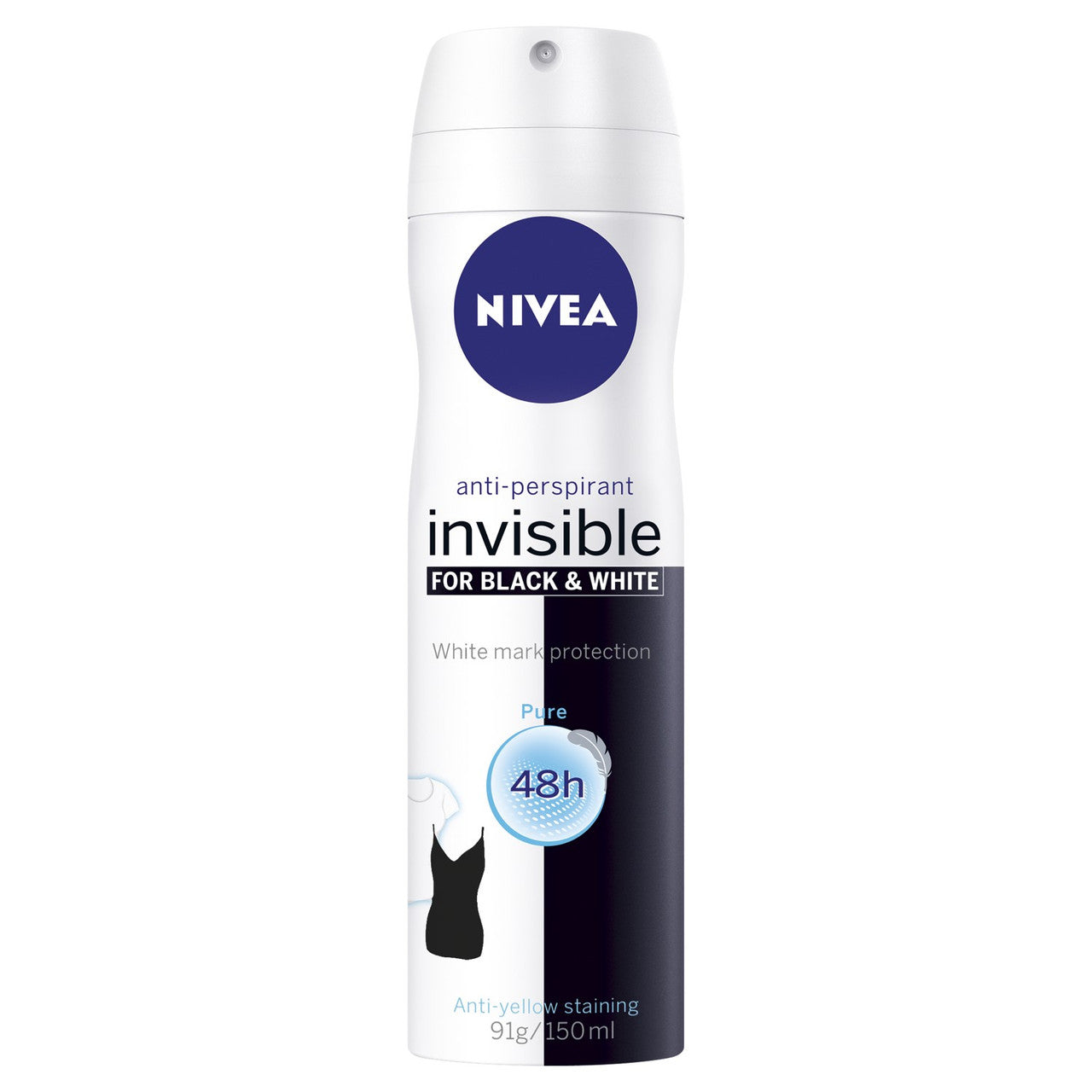 Nivea Deodorant 150ml Female Invisible For Black & White Fresh by Pasteur Pharmacy