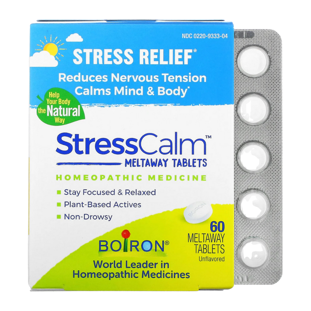 Boiron StressCalm Meltaway Tablets for Stress Relief (60 ct) by Farmacias Savia
