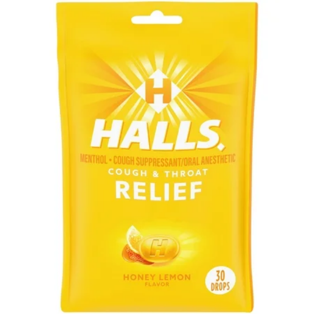 Halls Cough Drops Honey Lemon (30 ct) by Farmacias Savia
