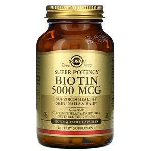 Solgar Biotin 5000 mcg 100 Vegetable Capsules by Pasteur Pharmacy