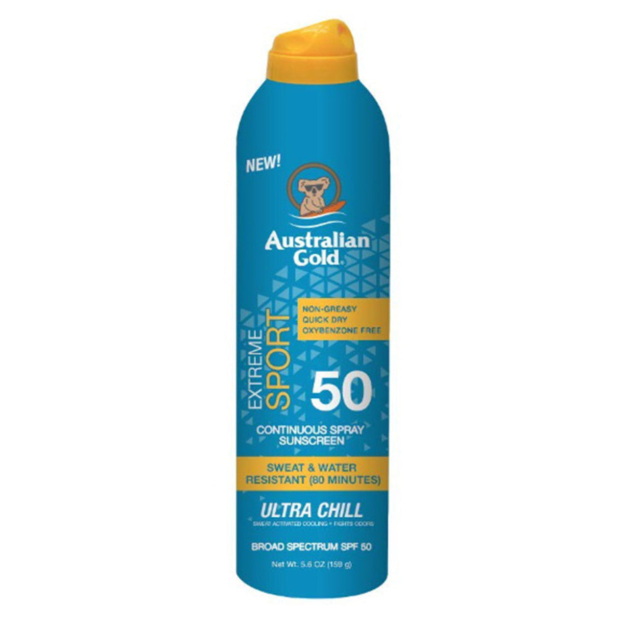 Australian Gold Extreme Sport Continuous Spray Sunscreen Ultra Chill SPF 50 6 Oz by Pasteur Pharmacy