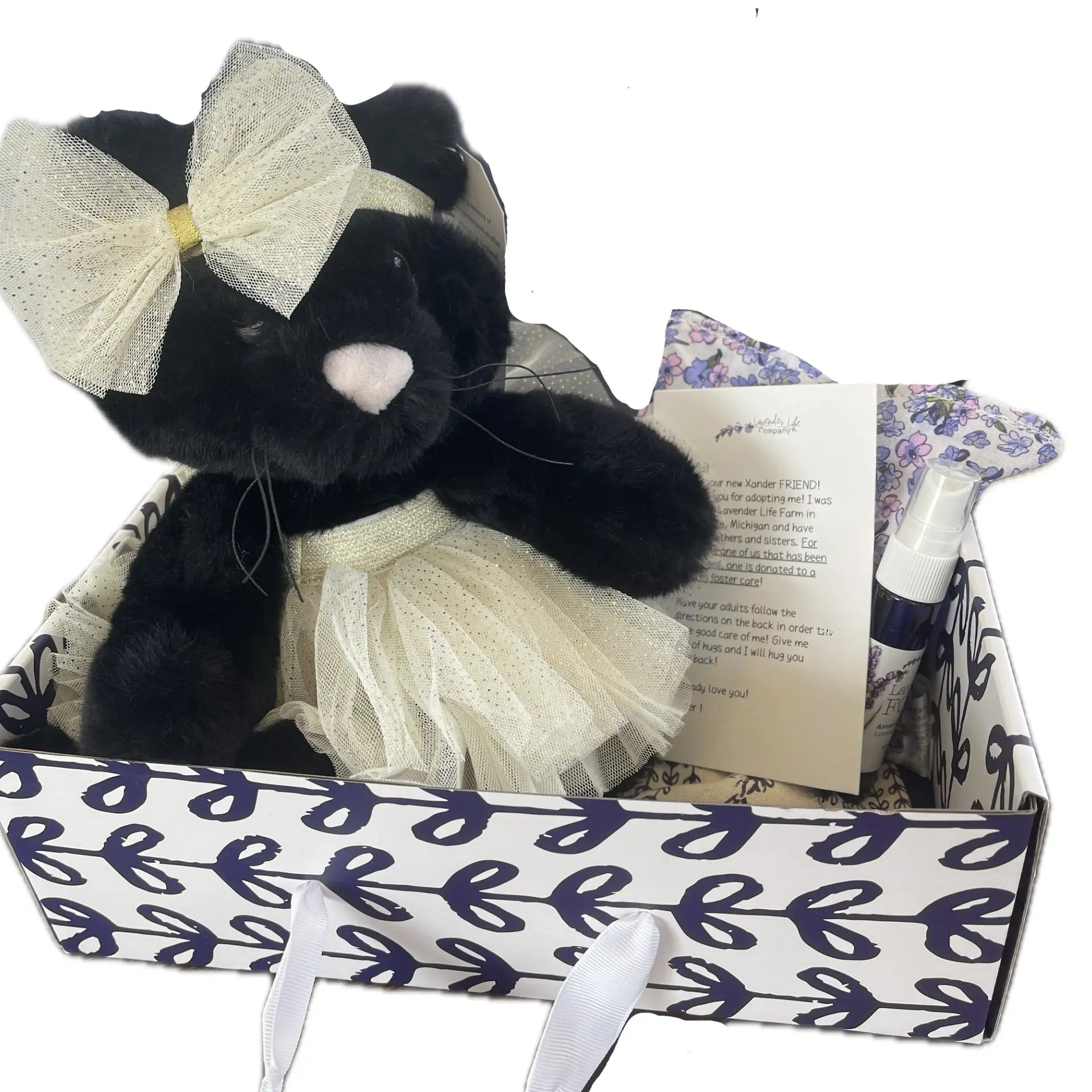 Xander Stuffed Cat Gift Set- With Clothing & More by Lavender Life Company