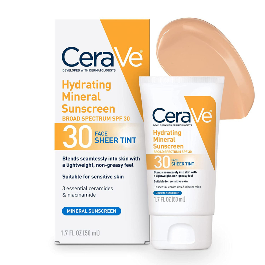 CeraVe Hydrating Mineral Sunscreen SPF 30 Sheer Tint (1.7oz) by Farmacias Savia