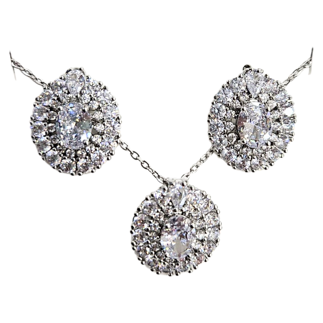 Floral & Gemstone Necklace and Earrings Set – Multiple Styles by Farmacias Savia