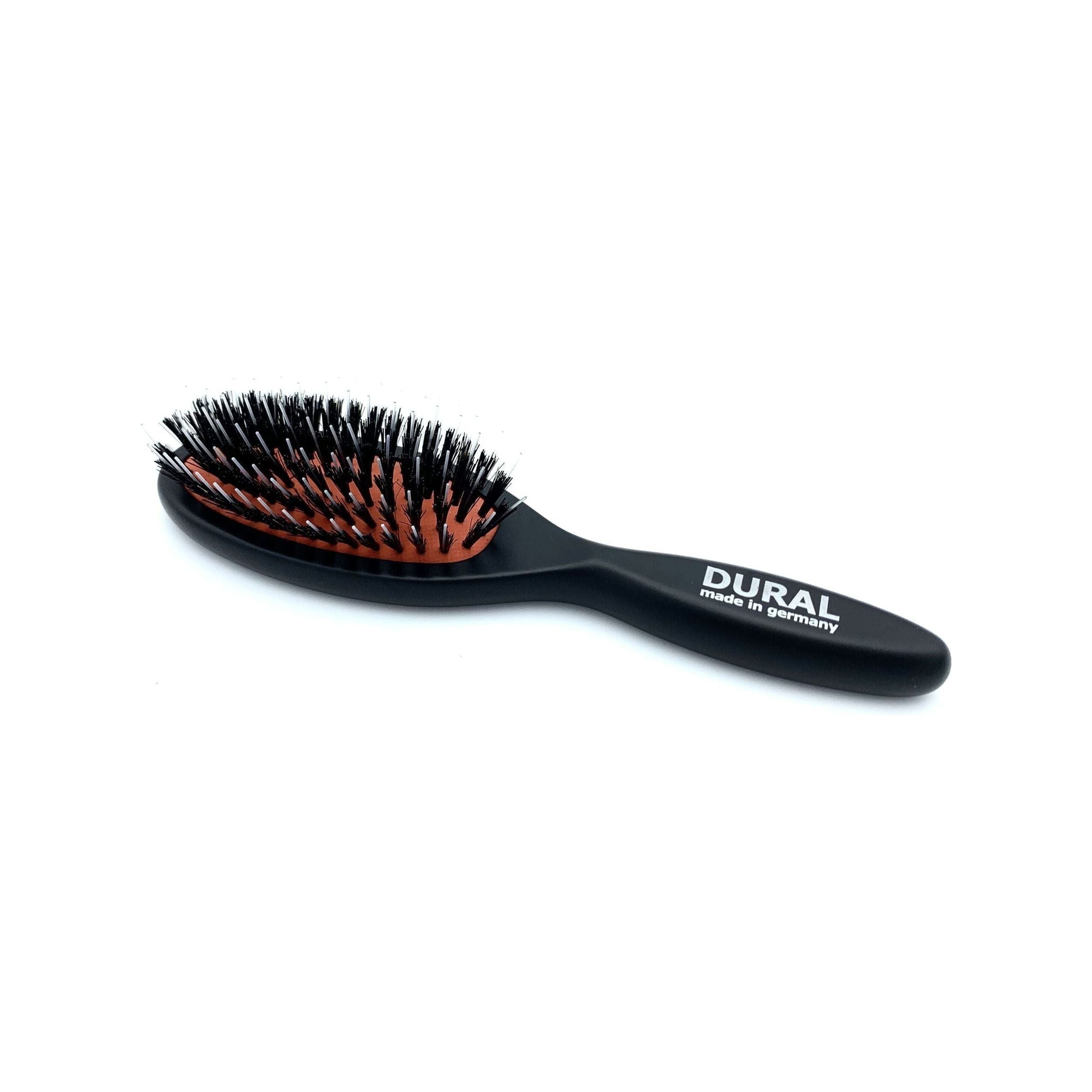 Dural Hair Brush For Styling & Care Rubber Cushion Wild Boar Bristles with Styling Pins Beech Wood by Pasteur Pharmacy